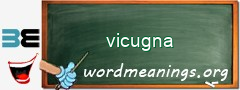 WordMeaning blackboard for vicugna